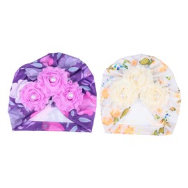 FRCOLOR 2 Pcs Turban Hats Stylish Headwraps for Newborns for Family Gatherings Daily Wear and Special Occasions Lightweight and Easy to Clean