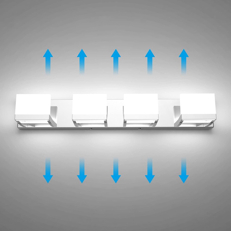 Tipace Dimmable Modern 4 Lights LED Vanity Light for Bathroom