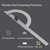 Protractor Chrome Plated Carbon Steel Protractor from 0 to 180