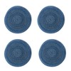 FUN LAVIE 4 PCS Round Placemats for Dining Table Thread