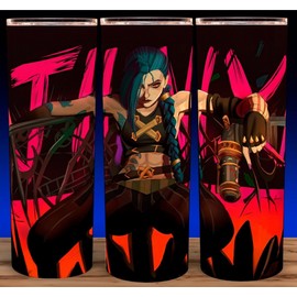 Unbranded Glow in the Dark Arcane Jinx League of Anime Legends Gamer Cup Mug Tumbler