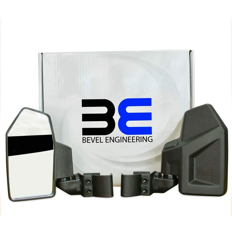Bevel Engineering UTV Rear View Side Mirror Kit (2 Pack)
