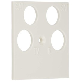 GIRA 025903 Central plate for 4 Sockets Fuba ECG Astro System 55 pure white