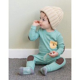 VAENAIT BABY Kids Boys Sleepwear Pajama 2pcs Set Pocket Mint S