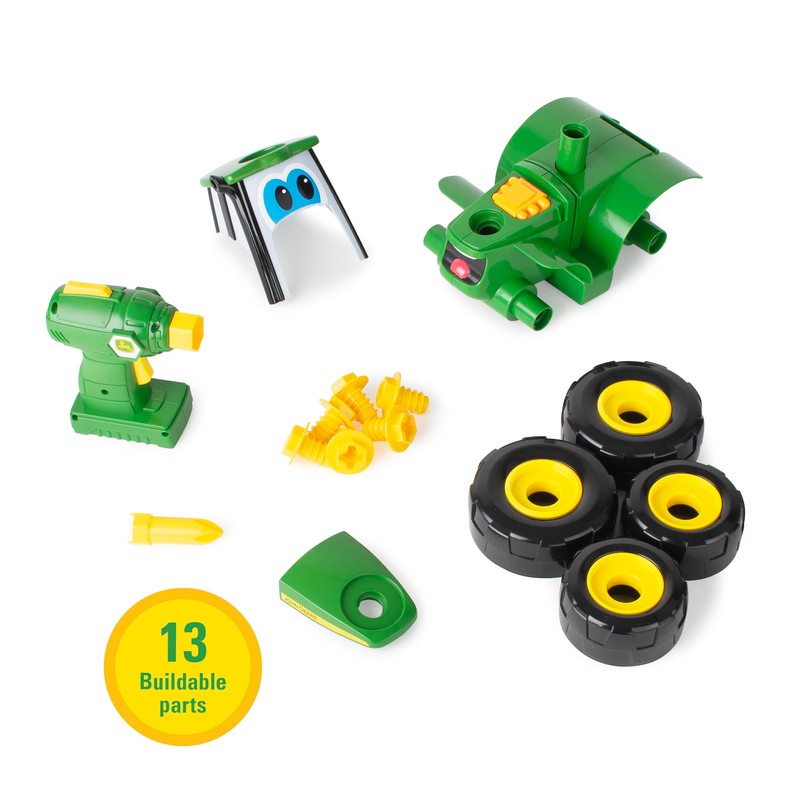 BUILD-A-BUDDY John Deere Tractor Toy and Toy Drill - Toddler