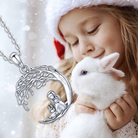 Odinstone Tree of Life Necklace 925 Sterling Silver Abalone Shell Family Tree of Life Pendant Silver Jewellery for Women Special Gifts for Mum / Girlfriend, Sterling Silver, No Gemstone