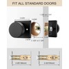 Haidms Matte Black Door Knobs Interior Privacy, Heavy Duty Square