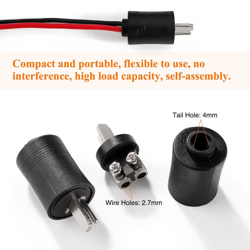 KUOQIY 10 PCS 2 Pin DIN Speaker Plug, 2 Pin