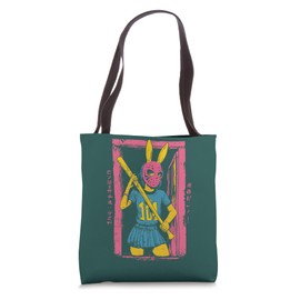 Creepy Girl Bunny Grunge Slasher Pastel Goth Anime Horror Tote Bag