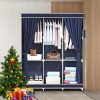 Design Portable Closet Wardrobe Clothes Rack Storage Organizer Shelf Black