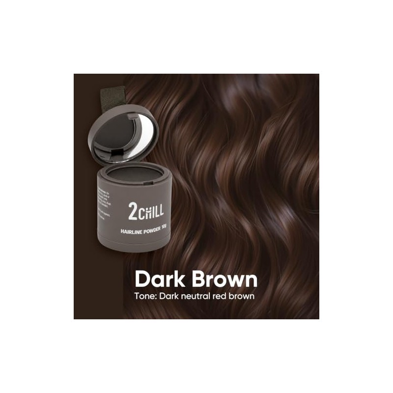 2CHILL Hairline Powder, Dark Brown, 10g