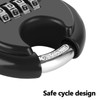 ASelected Black Heavy Duty Combination Padlock Weatherproof Disc Lock for