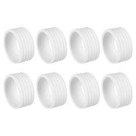 PATIKIL Badminton Racket Handle Grip Ring, 8 Pack Racquet Fix Ring Grip Band Rubber Ring Non-Slip Absorbent Overgrip in Place, White