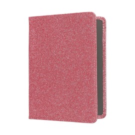 kwmobile Vehicle Registration Certificate Case with Card Slots – Faux Leather Case Italian Registration Certificate – Glitter Plain Pink