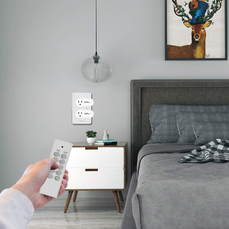 UCOMEN Remote Control Outlet with 100 ft Range,Wireless Light Switch