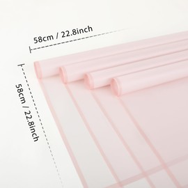 FUHITIM 20 Sheets Flower Wrapping Paper - Waterproof Floral Bouquet Packaging Paper for DIY Crafts，Florist Supplies Packaging Paper for Wedding Birthday Gift (Translucent Light Pink)