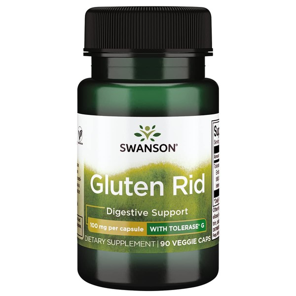 Swanson Gluten Rid with Tolerase G 100 Milligrams 90 Veg Capsules Enzyme