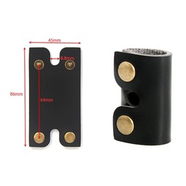 Selxran Leather Safety Razor Cover Travel Case, 2 Pcs Double Edge Razor Head Protecting Sheath, Safety Razor Blade Guard, Shaving Travel Cover Leather Cover Fits Most Safety Razors (Black)