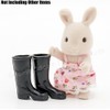 2Pcs Black 1/12 Miniature Rubber Boots Dollhouse Garden Accessories