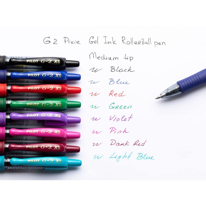 Pilot G2-XS7 Pixie Mini-Tintenroller, 0,7 mm Spitze, 0,4 mm Strichbreite,