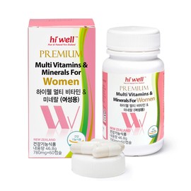 hiwel Hi Well Multivitamin & Mineral 60 capsules for women (2 months supply) Women’s multivitamin / 하이웰 멀티비타민 앤 미네랄 여성용 60캡슐 1통 (2개월분) 우먼 종합비타민