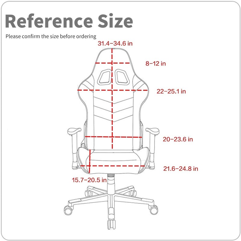 Deisy Dee NO Chair .ONLY Gaming Chair Covers,Gaming Slipcovers Stretchy