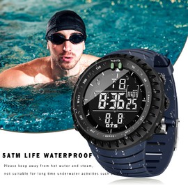 PALADA Men's Digital Sports Watch Waterproof Tactical Watch with LED Backlight Watches for Men