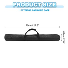 PATIKIL Tripod Carrying Case, 27.6" x 2.8" Heavy Duty Oxford Cloth Padded Tripod Bag with Handles for Light Stands Umbrellas tripods mic Speaker Stand, Black