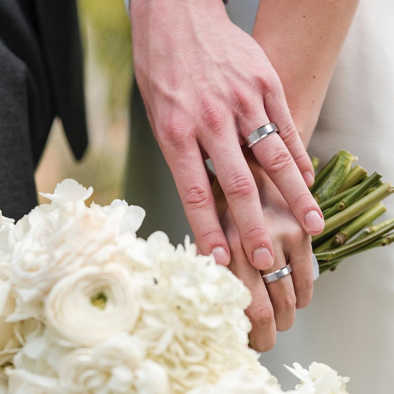 NUNCAD Tungsten Silver / Black / Gold-Plated Ring, 4 mm