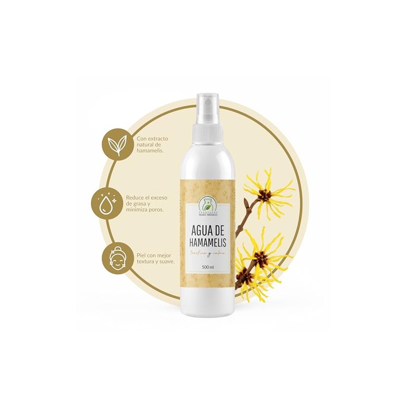 Agua De Hamamelis Hidratante Facial Productos Mart Mexico 500ml