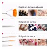Burkey Kit De Arte De Uñas, Pinceles Decorar Manicura Decoración