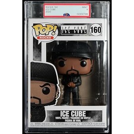 Rocks: Ice Cube™ Ice Cube™ Collectible Vinyl Figure #160, Fully Encapsulated Bundle with Compatible Funko™ Pop!™ PSA Hard Protector Case, PSA Grade 9 Mint