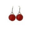 Earrings - Lollipop - Ruby - Silver-Plated
