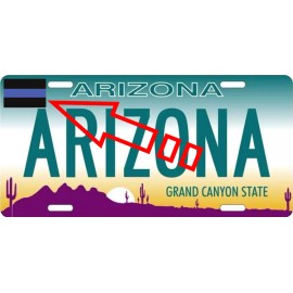 Prescott Sticker Company 4 Pack Thin Gray Line Sticker Corrections Lives Matter License Plate Decal