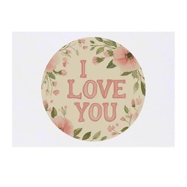 'I Love You with Flowers' Temporary Tattoo - Water Resistant, Skin-Safe, Non-Toxic Transfer (TO00083601)