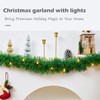 15.4ft Pre-Lit Christmas Garland with Lights – 50 LED Lighted