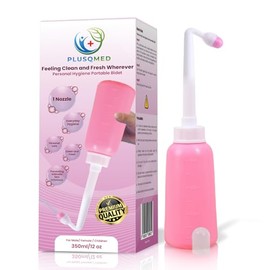 Peri Bottle for Postpartum Care – 350ml Portable Bidet Bottle with 1 Nozzle Stored Inside | Travel Perineal Wash for New Mum Recovery, Feminine Hygiene, and Daily Intimate Care – Pink
