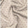 Soimoi White Velvet Fabric American Robin Bird Print Fabric by