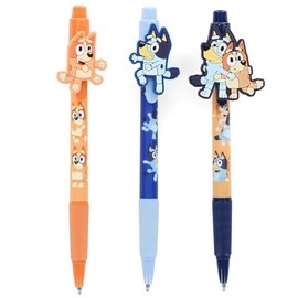 Innovative Designs Bluey and Bingo 3pk Character Pens with Rubber Clips