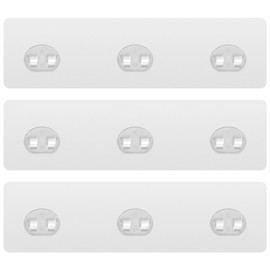 FEPTUASE Shower Caddy Adhesive Replacement, Transparent Strong Adhesive Hooks, No Drilling, Waterproof, for Shower Caddy, Bathroom Storage Shelves and Kitchen Racks (Triple*3pcs)