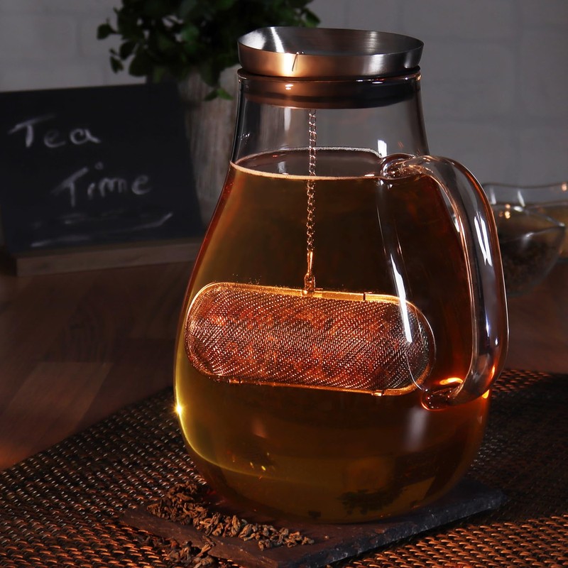 com-four® Tea Strainer Made of 304 Stainless Steel, Dishwasher Safe,