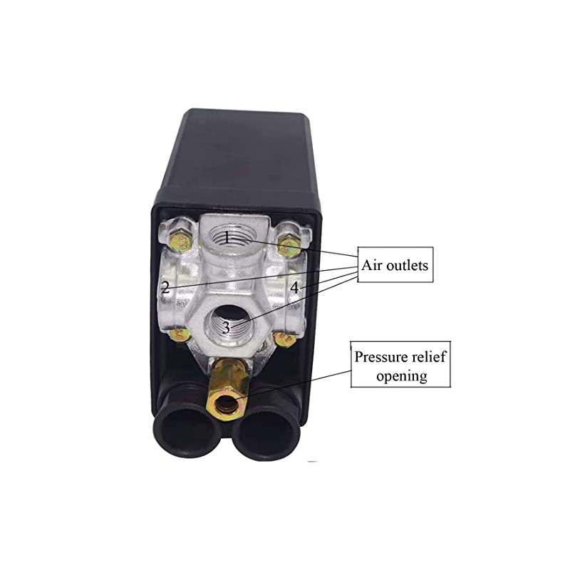 Haobase Pressostat Control Valve 90-120 PSI 240 V Air Compressor