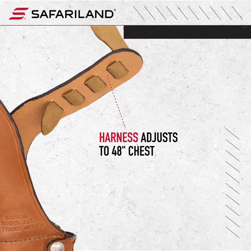 Bianchi Gun Leather X15 Plain Tan Shoulder Holster, Plain Tan,