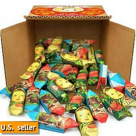Red October Russian Chocolate Candy Sweets Mix Mishka Kosolapiy, Belochka & Alenka 1lb/450g