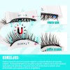 Kit De Pestañas Postizas Magnéticas Con Clip 2 Pares