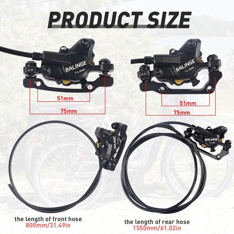 ZUKKA Hydraulic Disc Brake Bicycle MTB Hydraulic Disc Brakes with