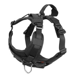ICEFANG Tactical Dog Strap Harness (Full Metal Clip Version) ,Pet Vest with Handle,5 Point Adjustable,Padded Front Y-Shape Chest Protector,No-Pull Leash Attachment for Walking Training