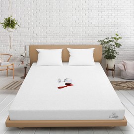 RV King Size Mattress Protector - 15" Deep Pocket Fitted Style Waterproof Mattress protection Pad Cover Skin-Friendly, Super Soft & Breathable Bed Protection Against Moisture, Spills, Stains - White