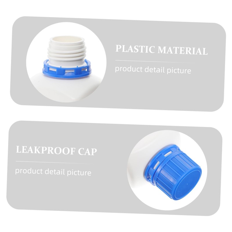 Ciieeo 5pcs Wide Mouth Square Plastic Reagent Bottles with Leak
