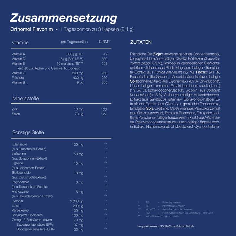 orthomol flavon m Kapseln, 30 St. Portionen